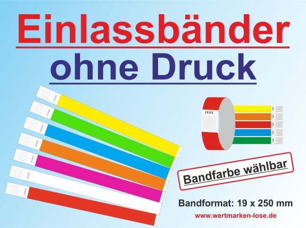 100 Tyvek - Einlassbänder - Kontrollbänder
